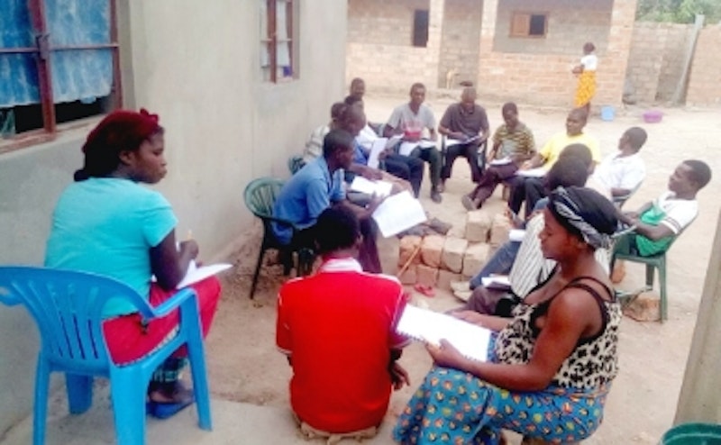 Band of believers studying together.