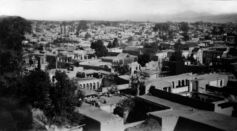 Black and white photo of Tehran